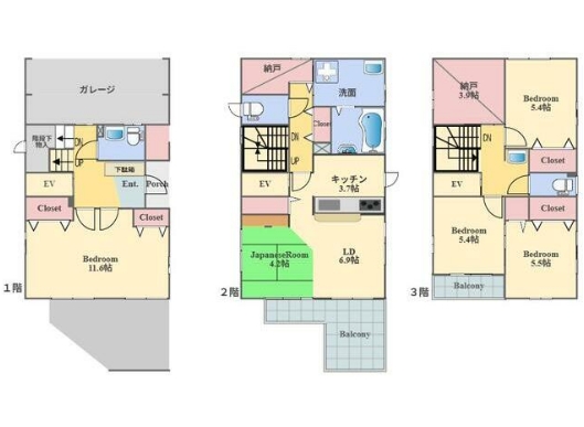 潮見台戸建の間取り