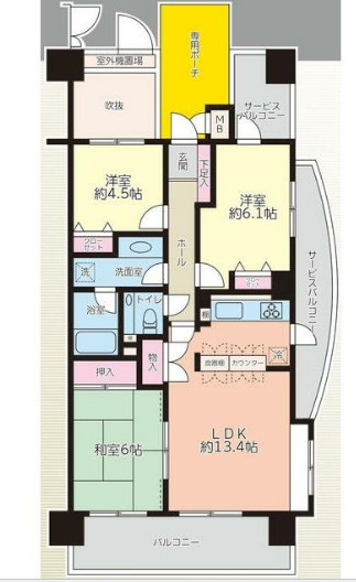 ダイアパレスポートアネックス千葉の間取り