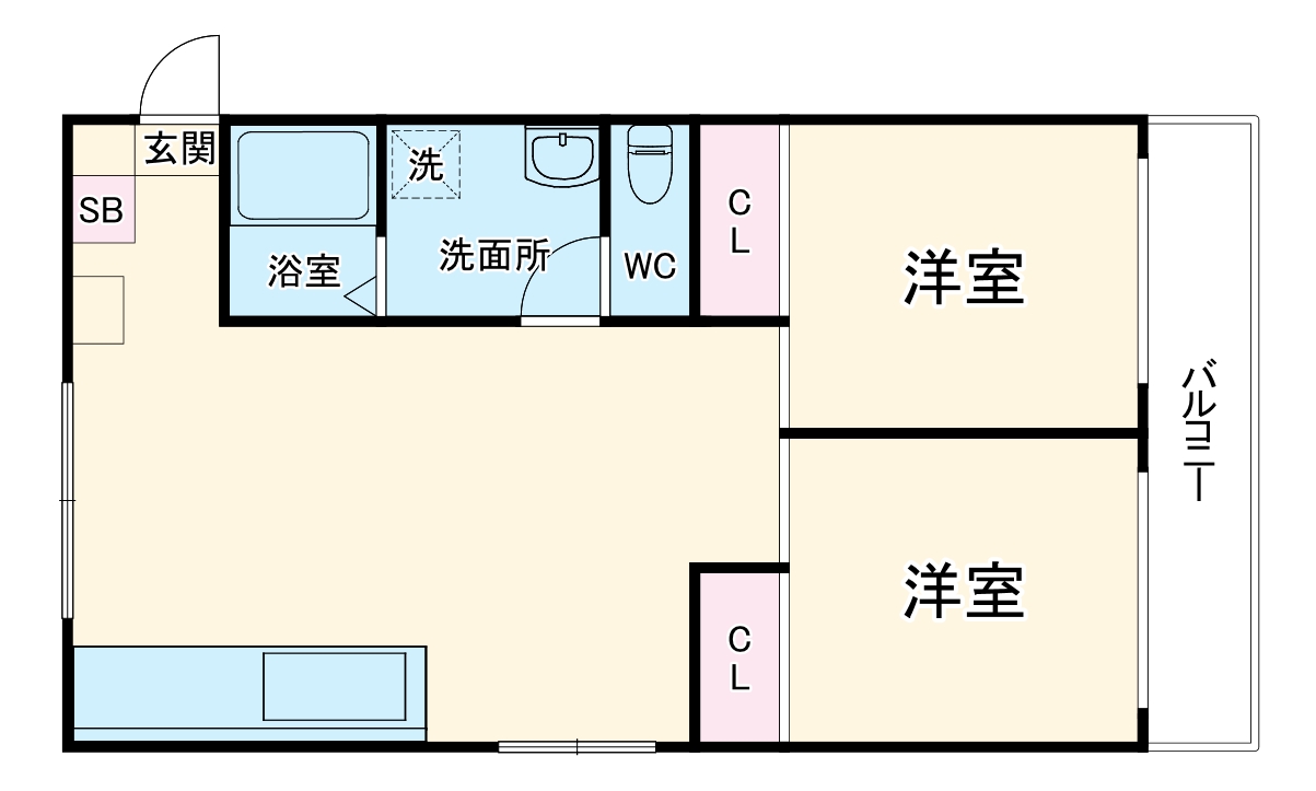 藤白台住宅D35棟の間取り