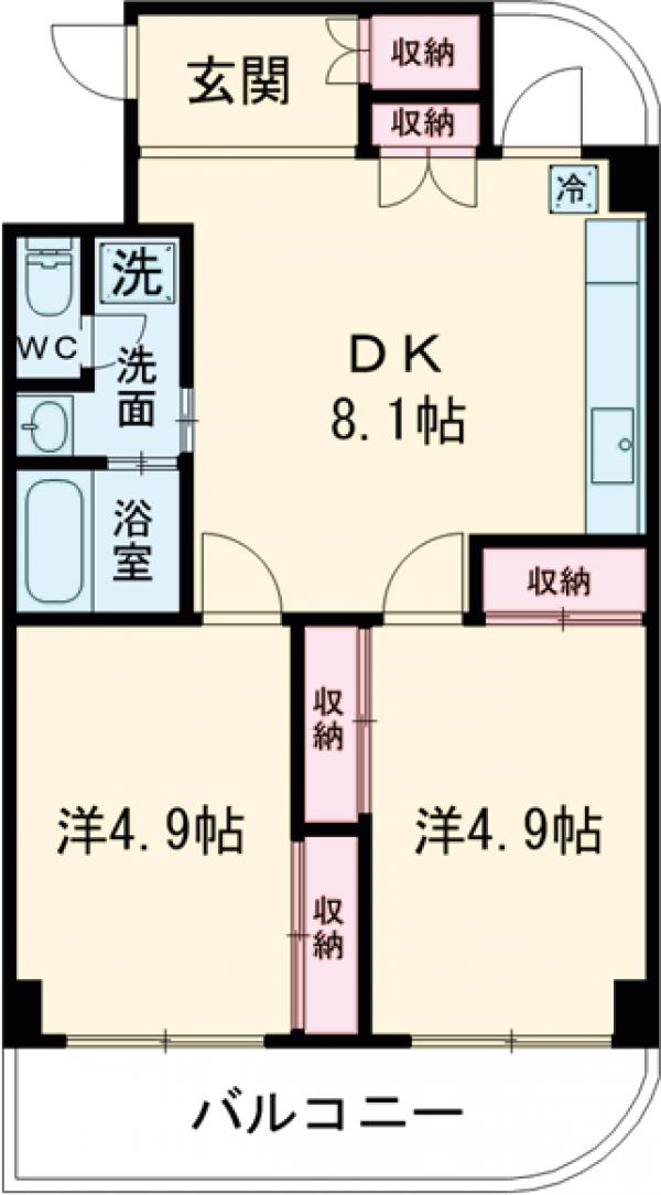 ニューガイアリルーム南葛西No.65の間取り