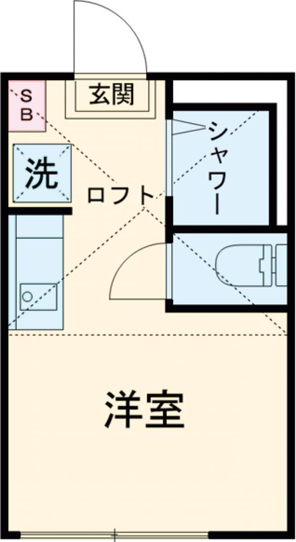 Shanti Casa四谷若葉の間取り