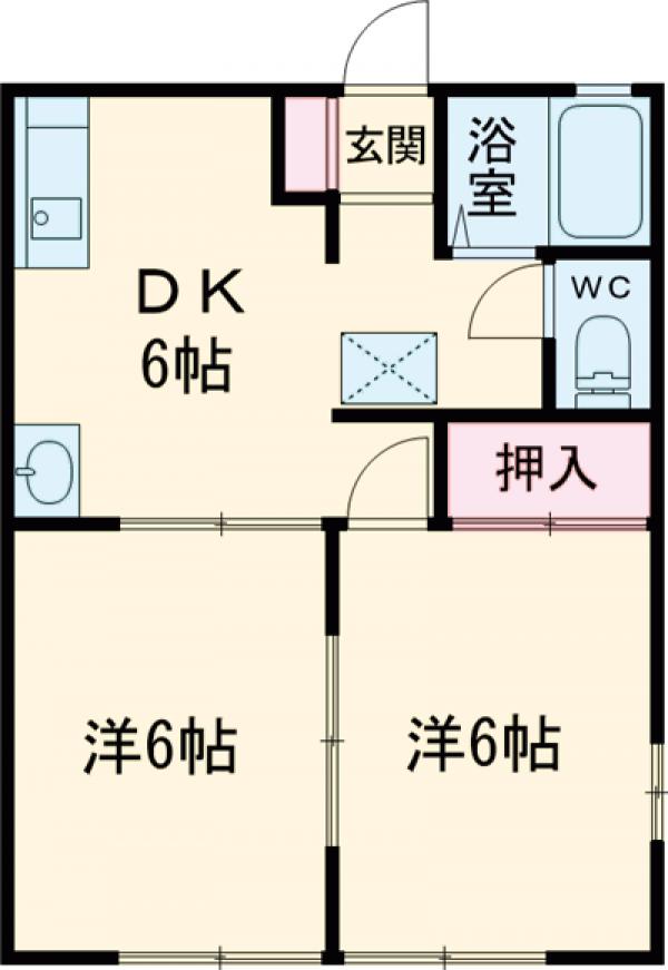 ジュネスいのBの間取り