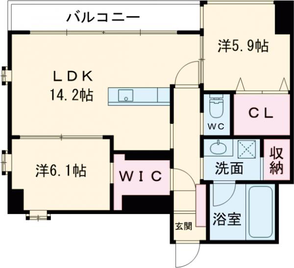 GRANDIR博多駅南の間取り