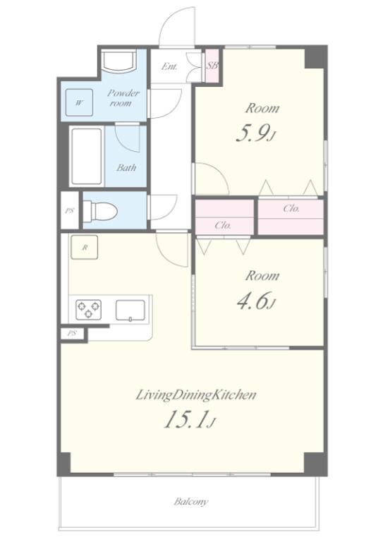 大丸の完工年月(2023年10月)築の賃貸マンションの間取り