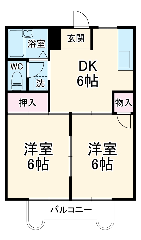 ハイツカトレアAの間取り
