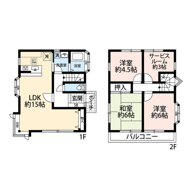 金程1丁目戸建ての間取り