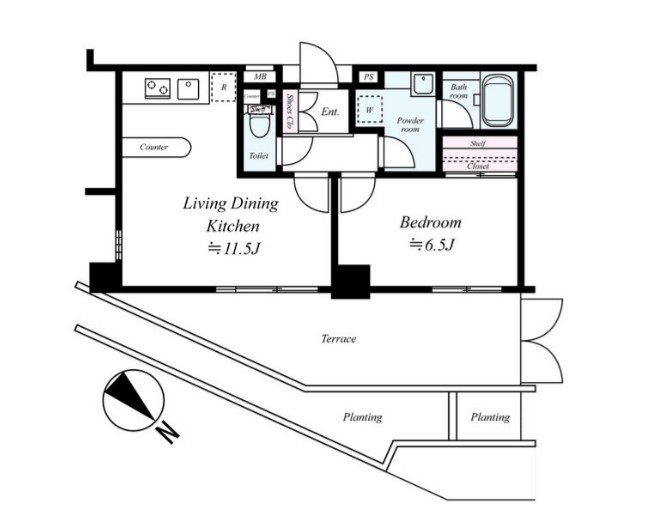 アルシオン中野坂上の間取り