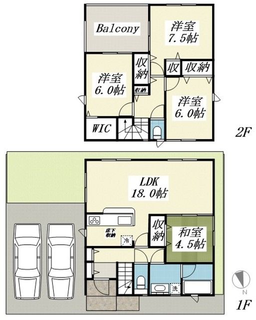 クレイドルガーデン野田市尾崎第16 4号棟の間取り