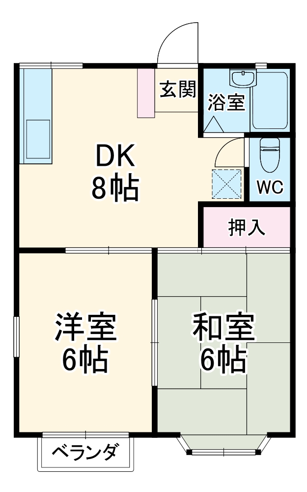 スリーオーク湘南Aの間取り