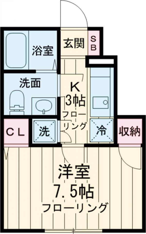 サニータウン武蔵野Eの間取り