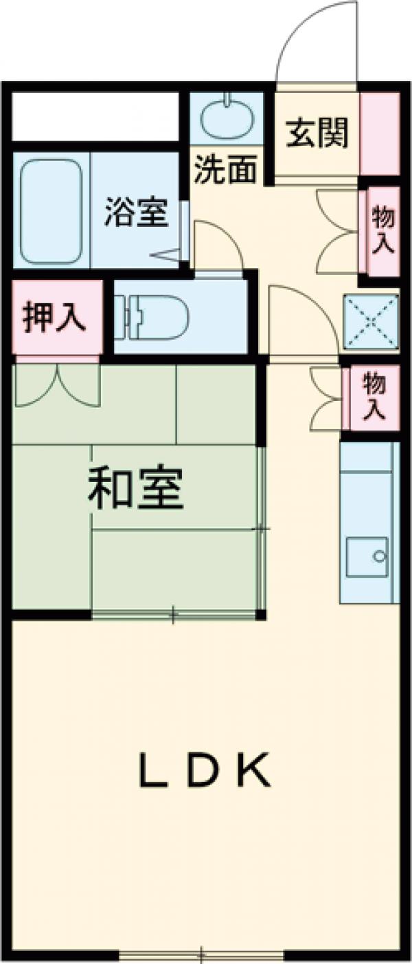 高砂ハイツ高崎東口の間取り