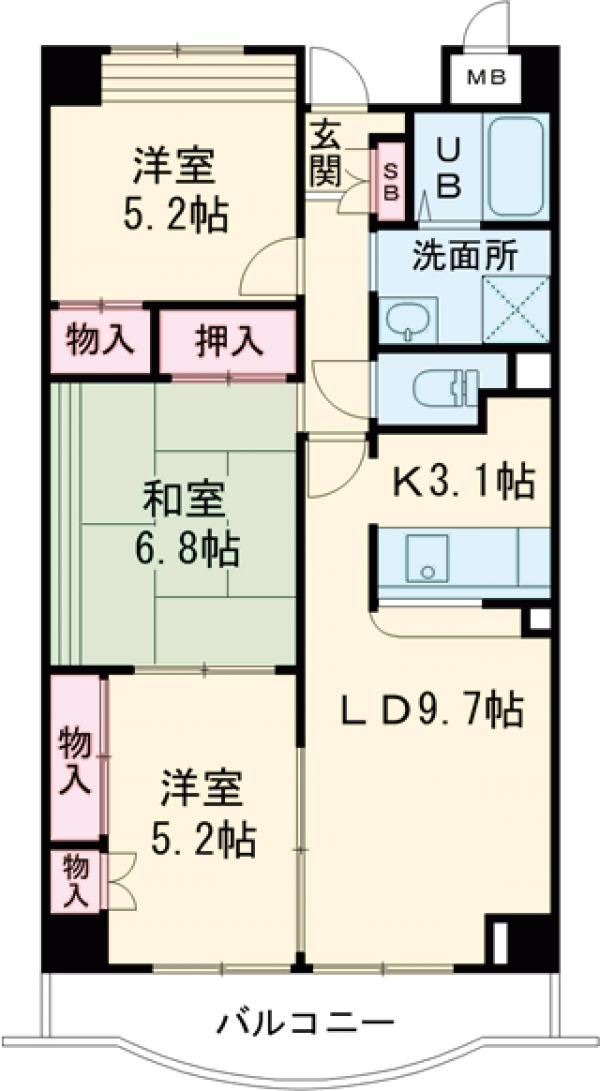 グレースサワの間取り
