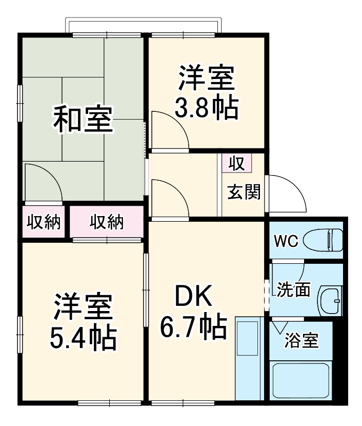 グリーンハイツの間取り