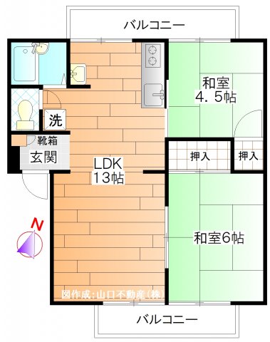 ハイムSI-Bの間取り