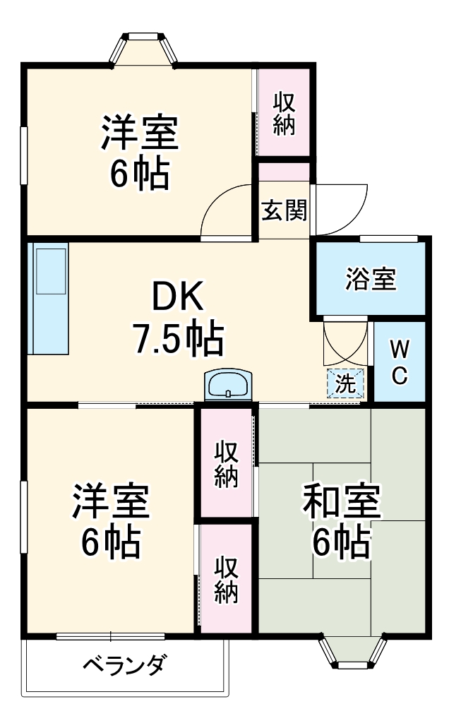 エンパイア大野Fの間取り