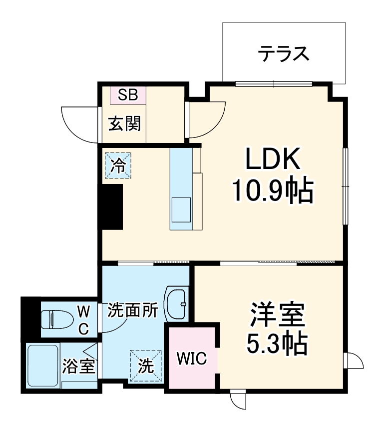 エルメゾンなごみの間取り