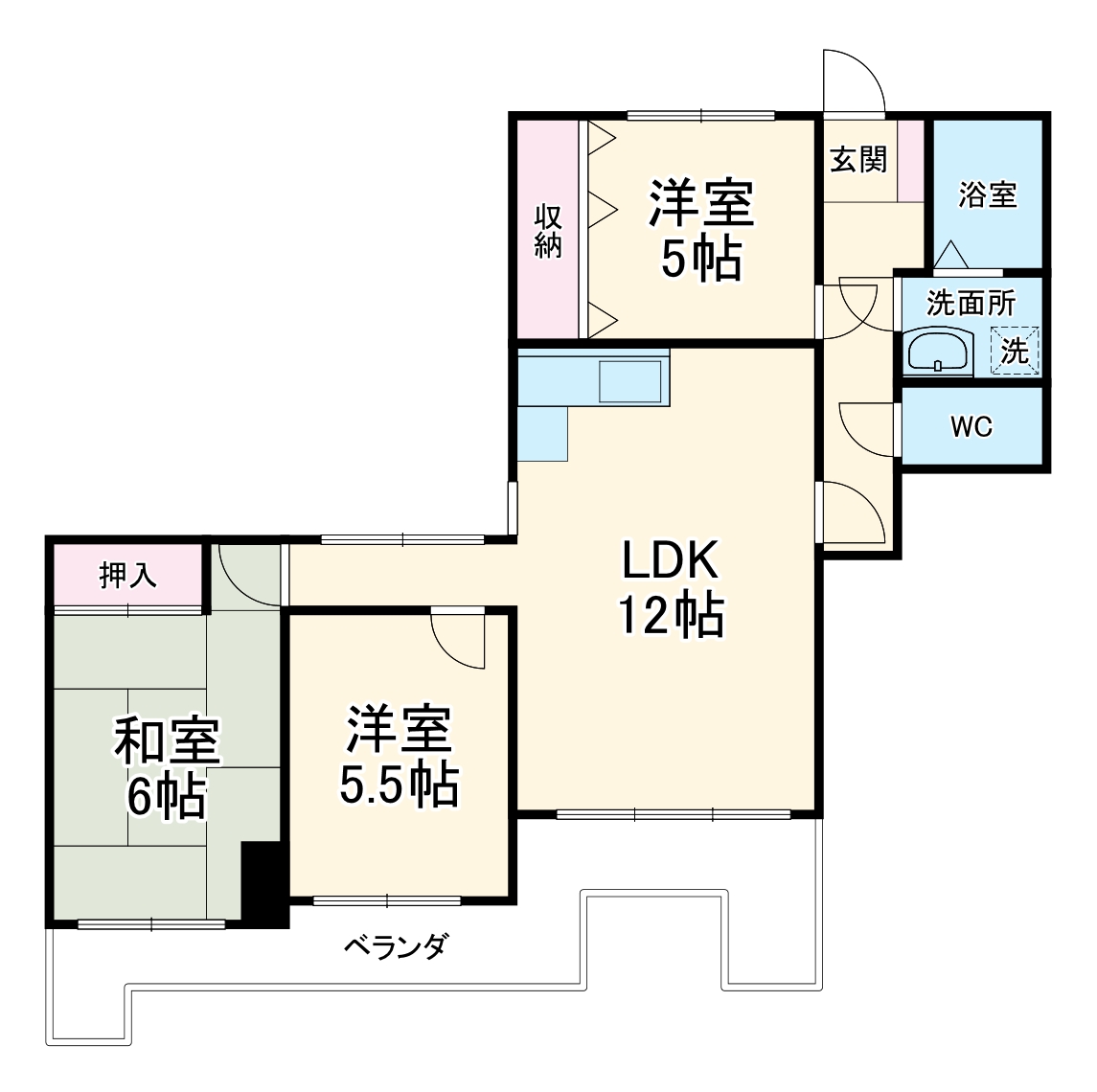 セゾン宮木の間取り
