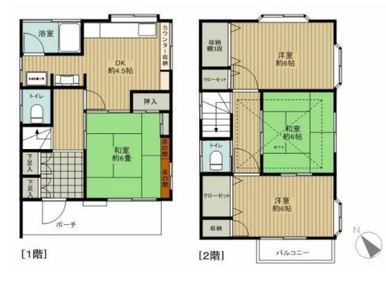 共和4丁目戸建貸家の間取り