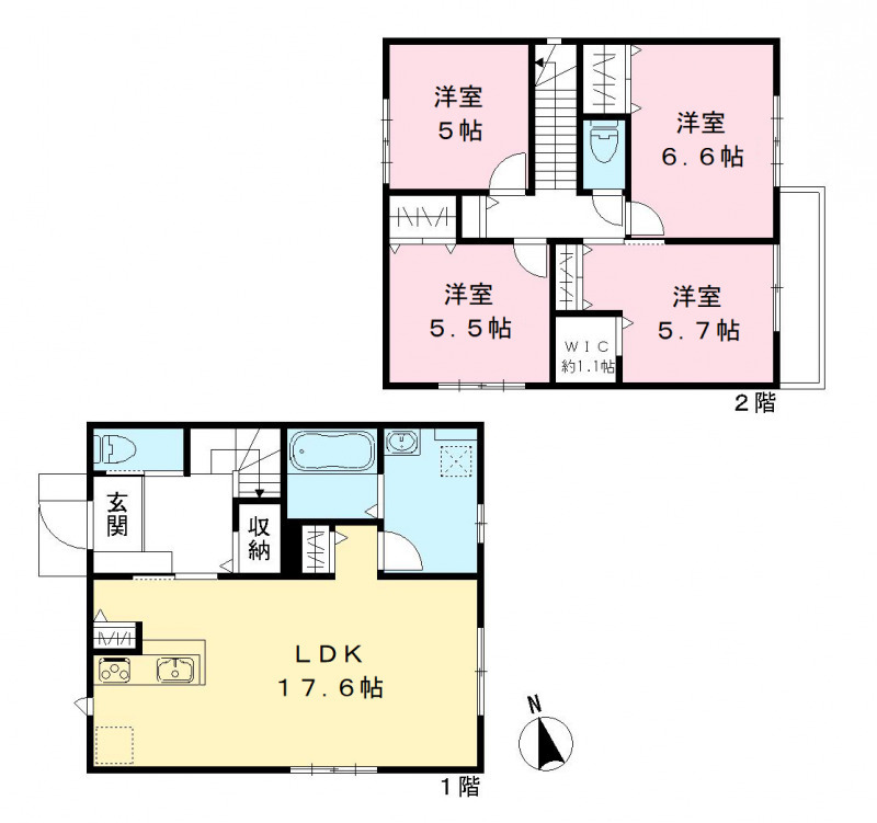 オークヒルズ D棟の間取り