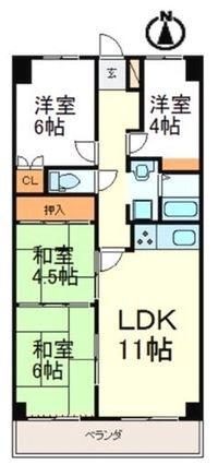 金山グランドハイツの間取り