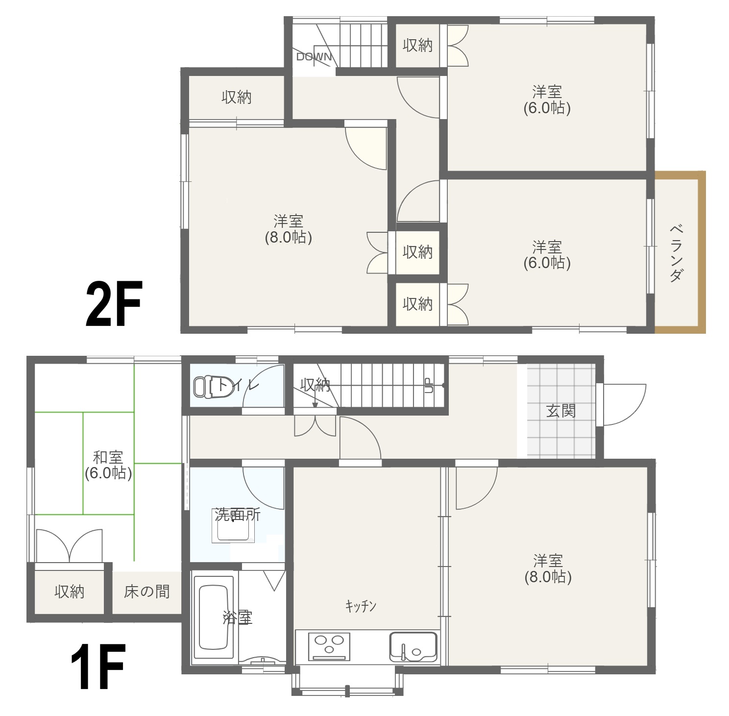 開明西出戸建の間取り