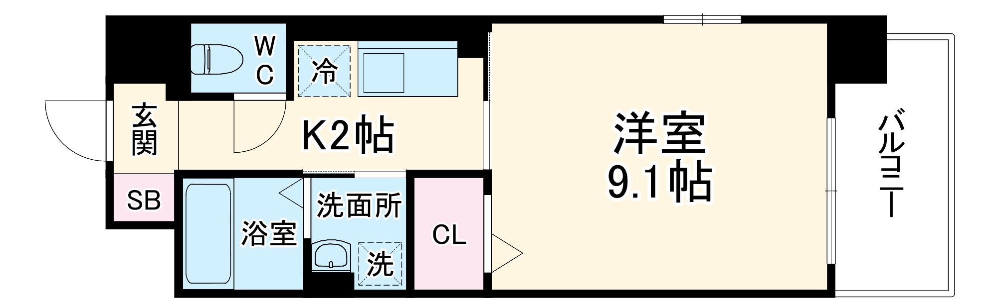 ルミナス上新庄の間取り