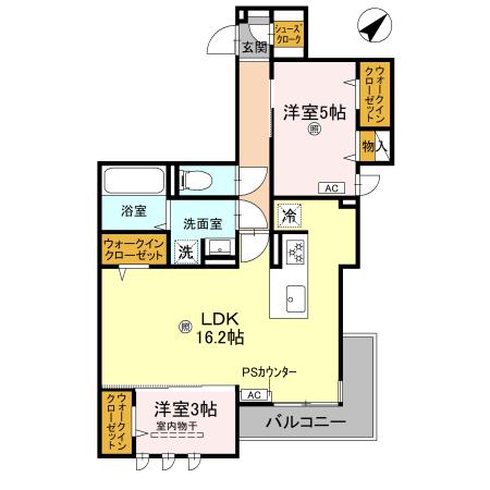 D-ROOM上新庄南口の間取り