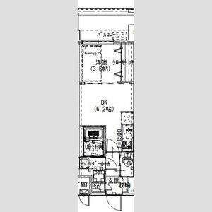Alivis浪速東SoL TERRACEの間取り