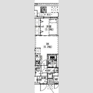Alivis浪速東SoL TERRACEの間取り