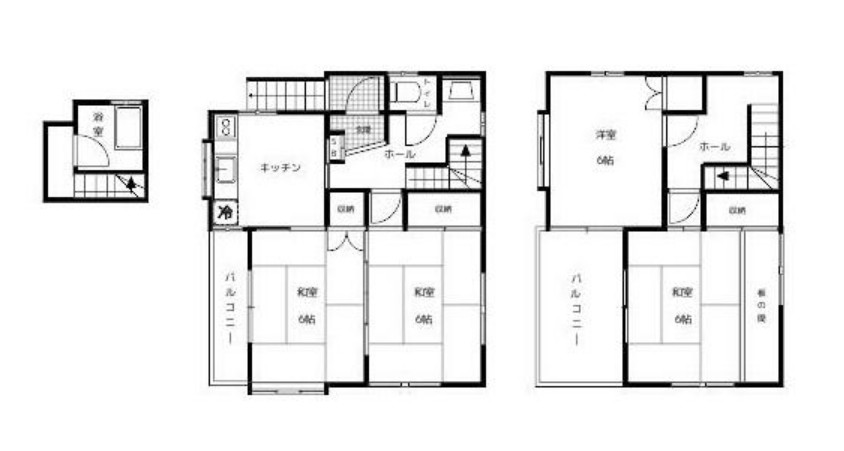 八幡町戸建ての間取り