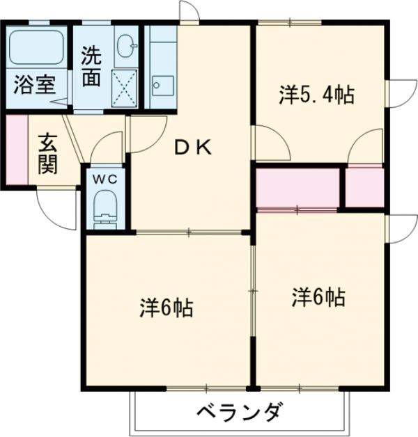 ジュネスいのEの間取り