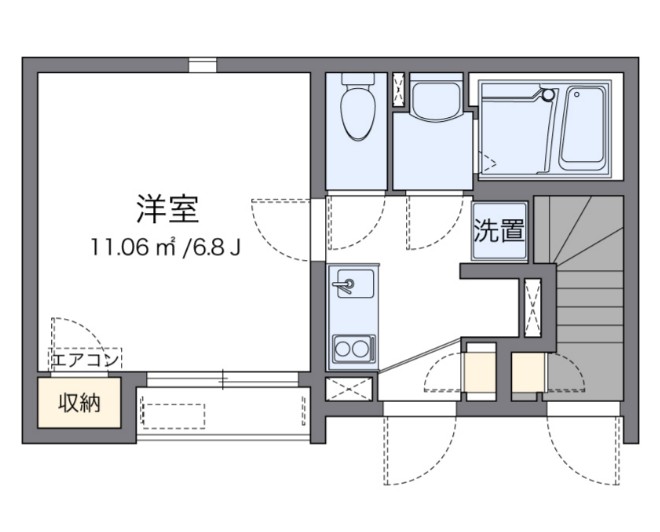 クレイノ桃井の間取り