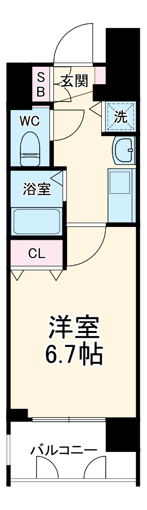 プレサンス京都四条烏丸クロスの間取り