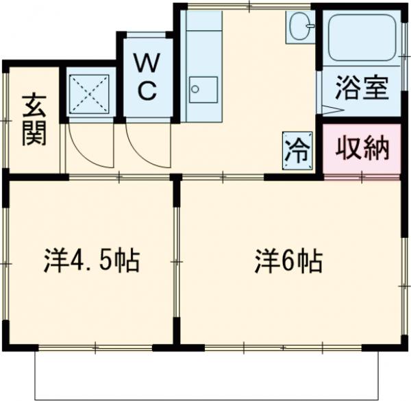 筑西平屋貸家の間取り