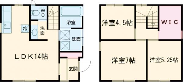 フォレス中今泉Bの間取り