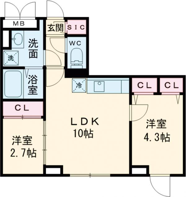 ウェルスクエア中延Ⅱの間取り