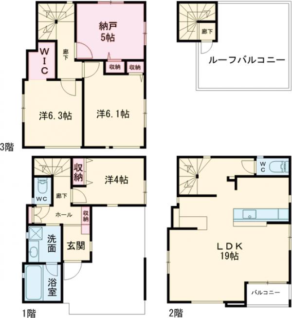 京島戸建の間取り