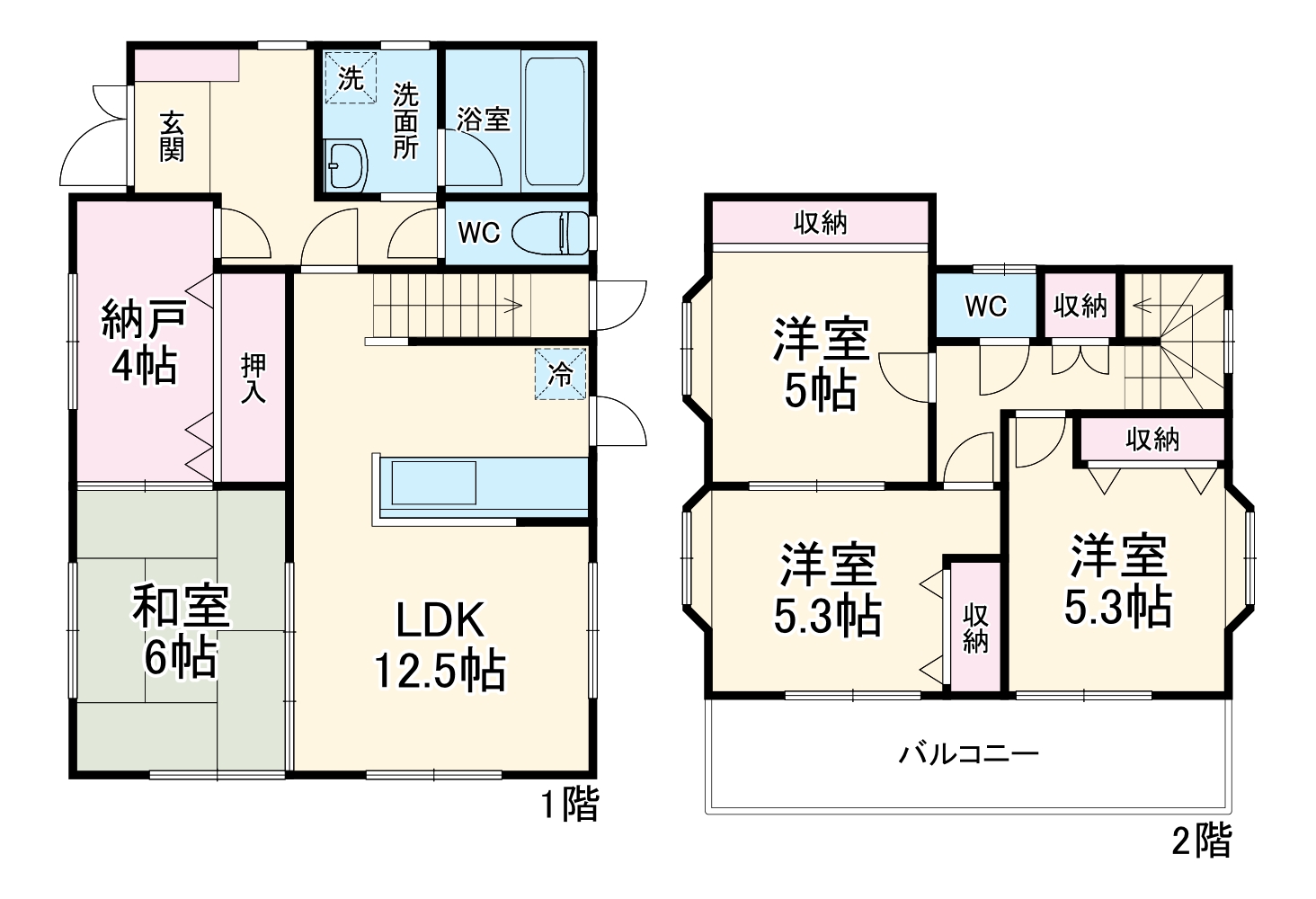 茂呂貸家の間取り