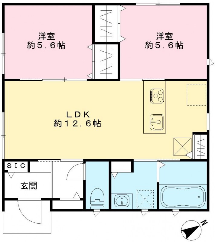 クインテット土生の間取り