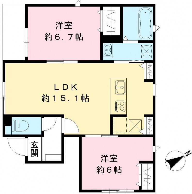 クインテット土生の間取り