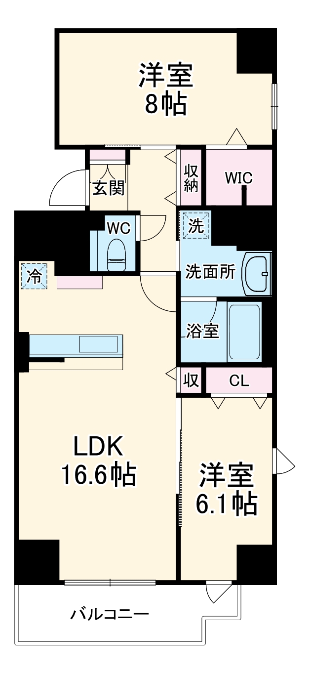 Wonnal堺筋本町の間取り