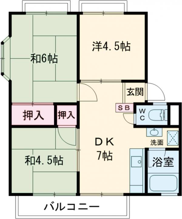 カーサ・ジョイDの間取り