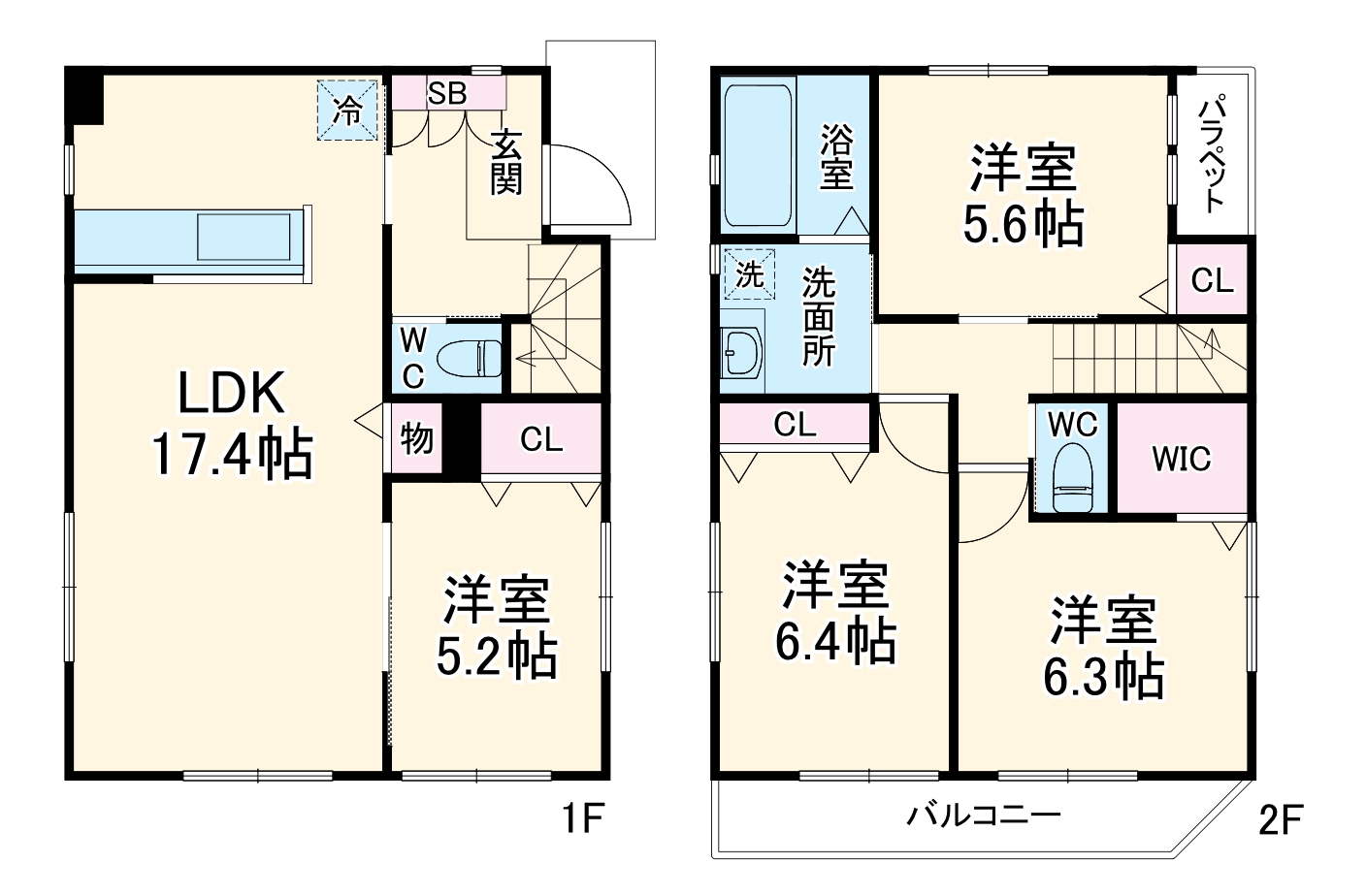 間宮戸建の間取り
