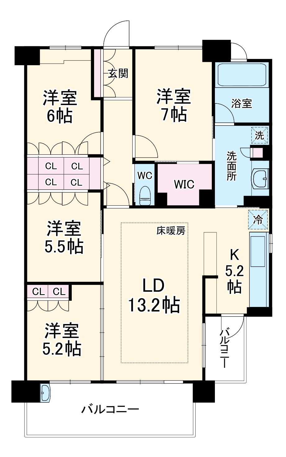 アルバックスよもぎ台の間取り