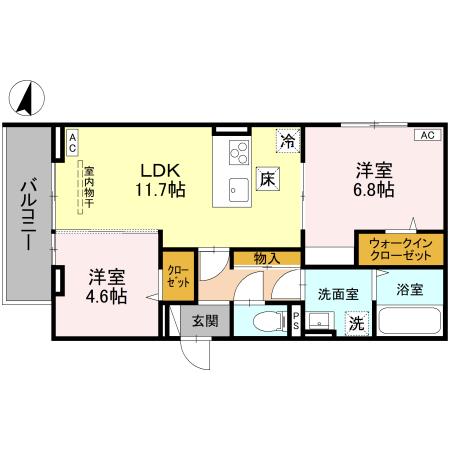 D-ROOM南越谷の間取り