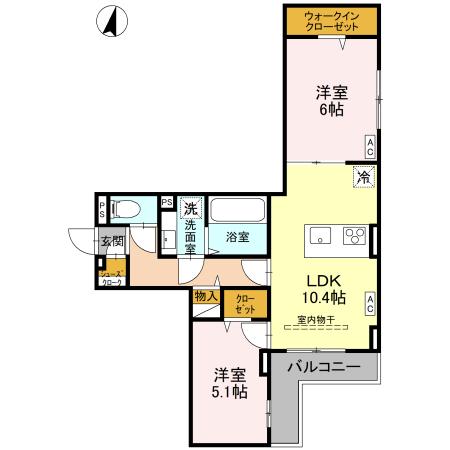D-ROOM南越谷の間取り