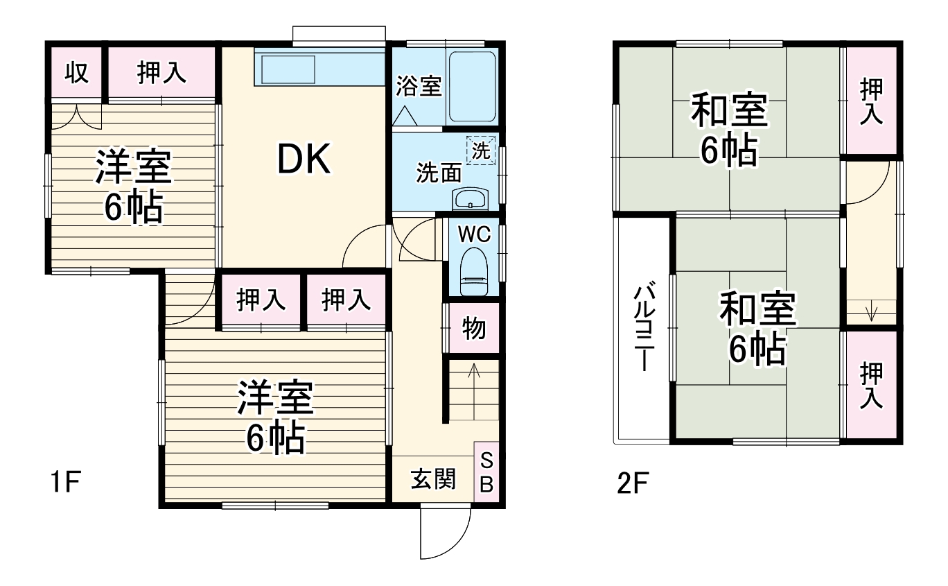 寄居町戸建の間取り