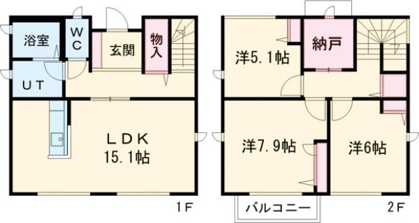 石塚信行・貸家の間取り