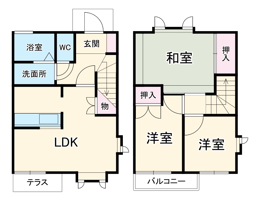 アネックス甘沼 Aの間取り