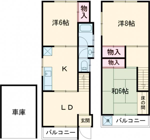 伯太4丁目戸建の間取り